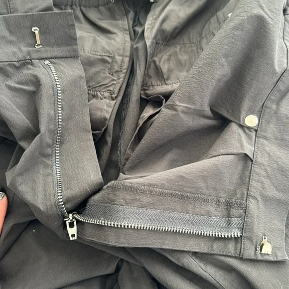 Gentle Herd Black Pocket Taper Cotton Nylon Blend Ankle High Waist Pants Size XL - Picture 10 of 10